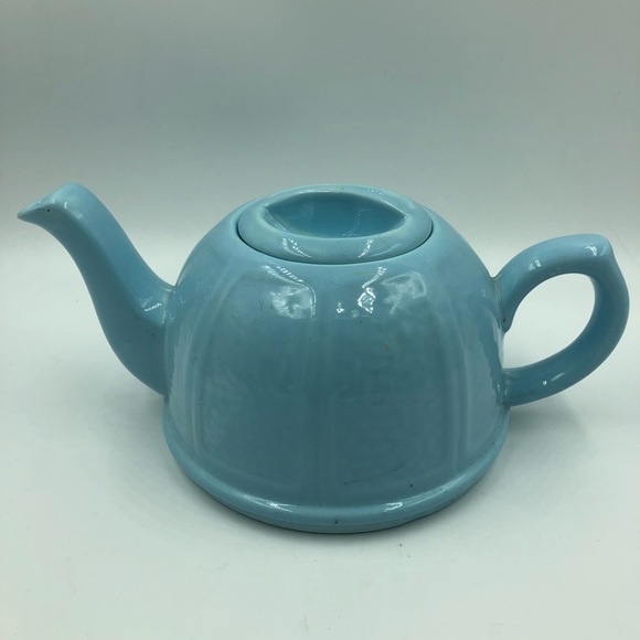 Vintage Small English Turquoise Teapot - Picture 3 of 4